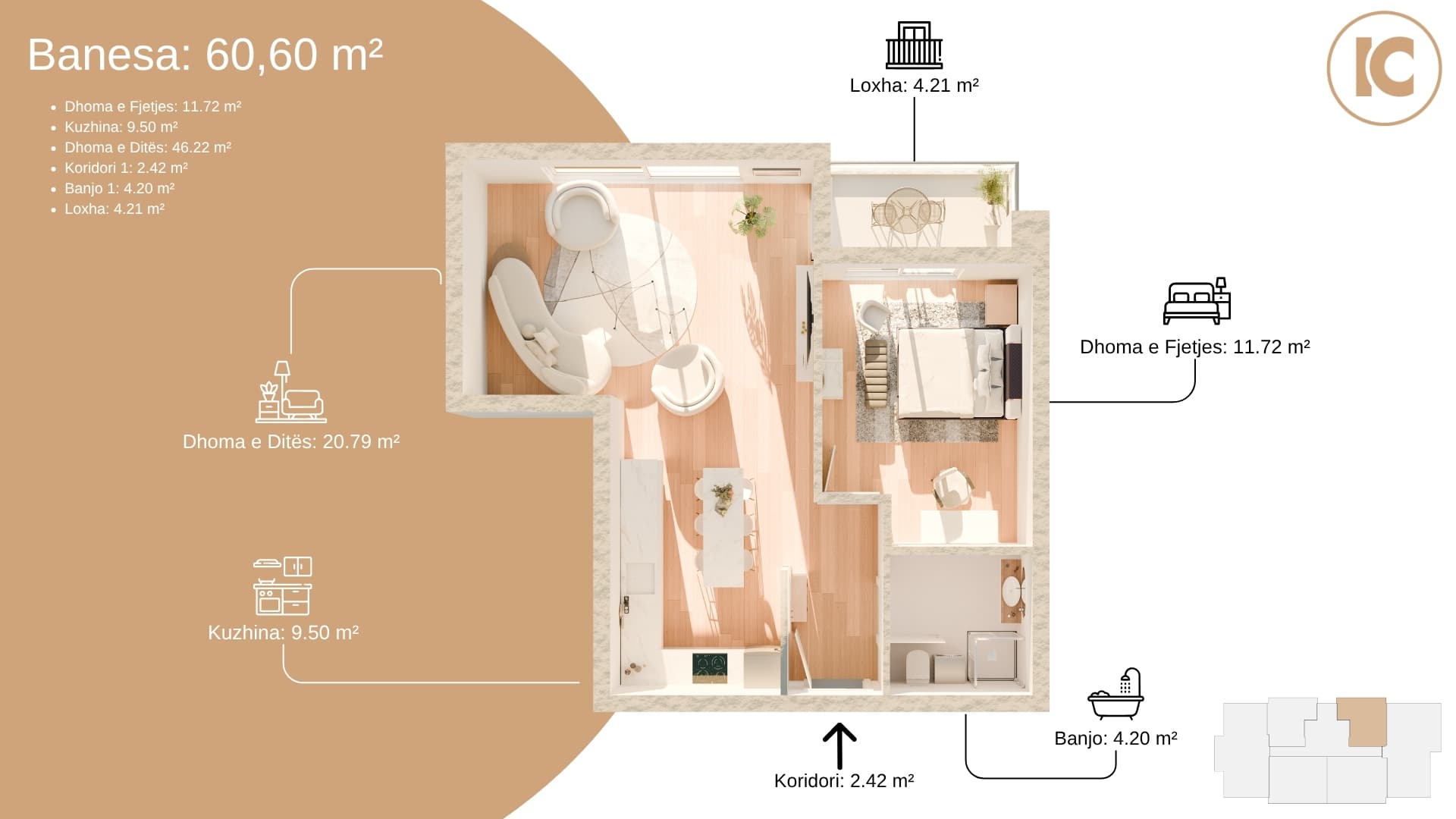 Banesa 60.60m2